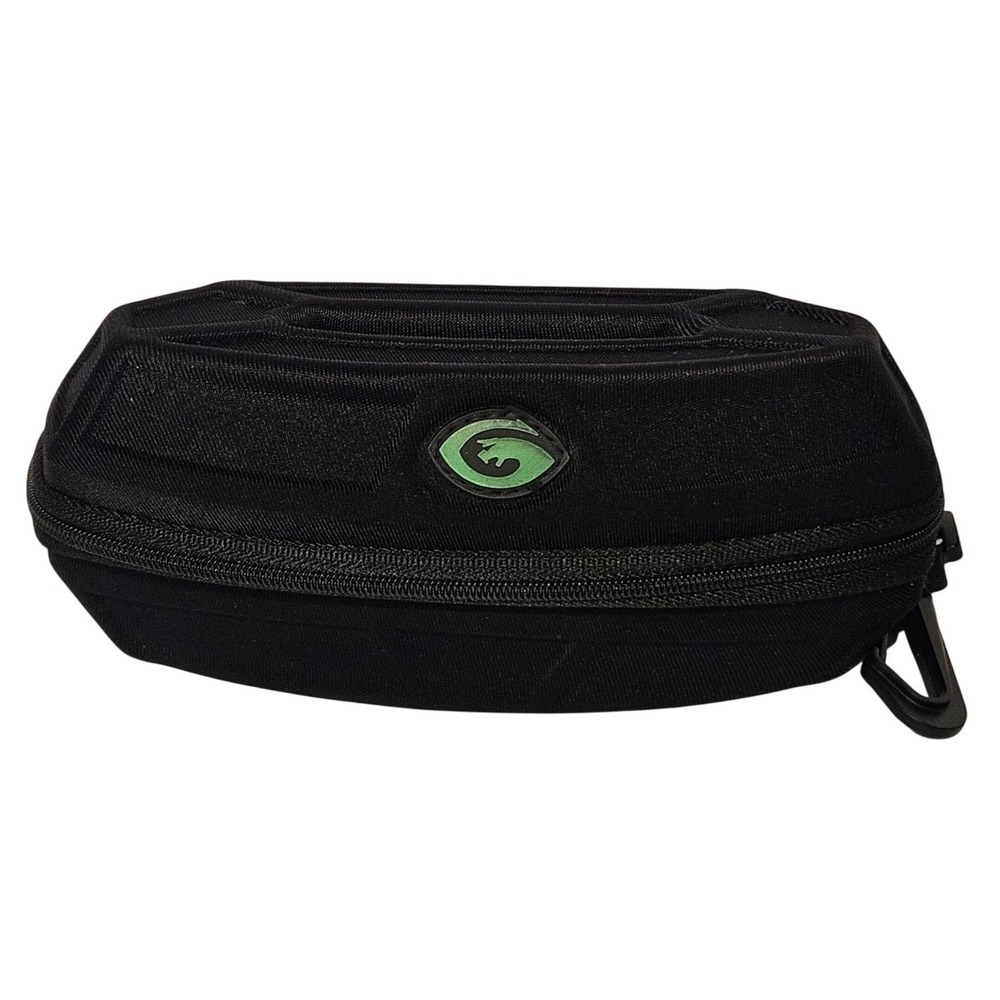 Gargoyles Sunglasses Hard Case VORTEX Black Tactical Zip Shell Carabiner Clip *